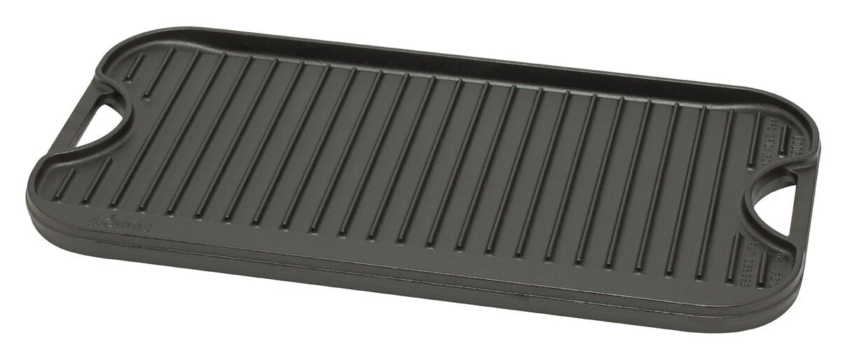 Lodge Logic Dubbelzijdige Grillplaat 50,8 X 26,5 Cm Gietijzer Zwart
