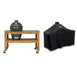 Big Green Egg Acacia Table Incl. Nest, Wielen, Hoes En Large Barbecue