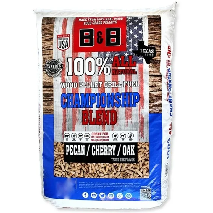 B&B Championship Blend Pecan / Kers / Eik Wood Pellets 9 Kg
