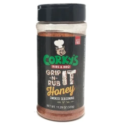 Corky's BBQ Grip-N-Rub Honey Smoked Seasoning 11 Oz